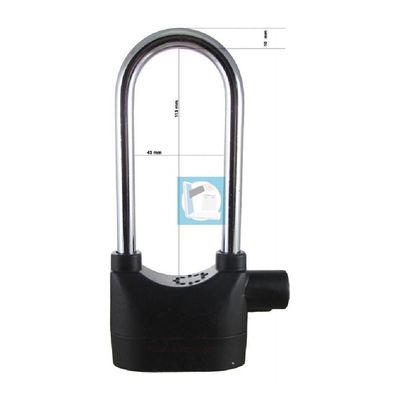 Cadeado Com Alarme 2 Em 1 Sensor Movimento Anti Roubo Sirene 110db Haste Longo Curto Moto Portao Carro Sonoro Seguranca