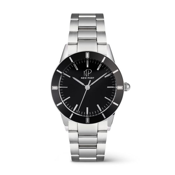 Relógio Masculino Preto Elegante Casual Analógico New Port