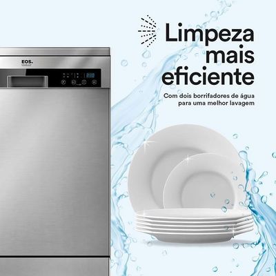 Lava Louça Máquina De Lavar Louça 14 Serviços Prata Ell14s 220v - Eos B164093 220V