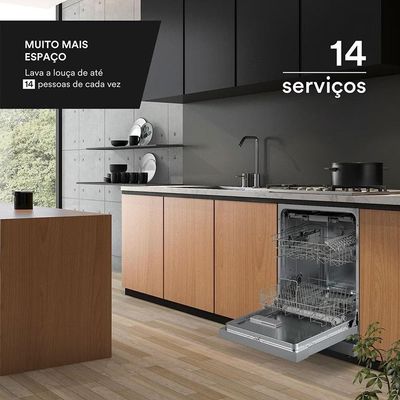 Lava Louça Máquina De Lavar Louça 14 Serviços Prata Ell14s 220v - Eos B164093 220V