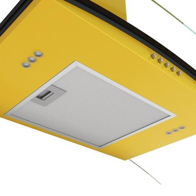 Coifa Nardelli De Parede Clean Vidro Curvo Amarela 75cm Amarelo 110V