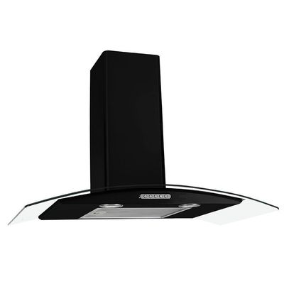 Coifa De Parede 80cm Vidro Curvo Duto Slim Nardelli Black 110V