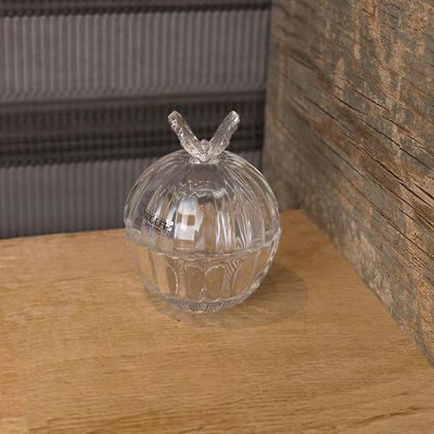 Potiche de Cristal Butterfly 8x8x9,5cm Design Sofisticado Versátil Wolff Transparente