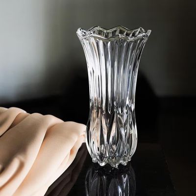 Vaso Tulipa Vidro 10x10x19cm Design Elegante Transparente Wolff Transparente