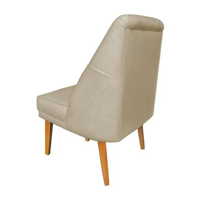 Cadeira Para Sala De Jantar Escritório Estofada Berlim Retro Suede Bege Eli Móveis E Decoração