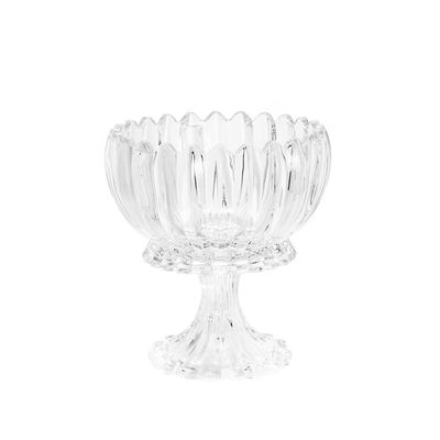 Potiche com Pé Geneva Cristal 17x25cm Acabamento Premium Wolff Transparente
