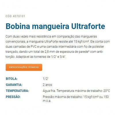 Mangueira Jardim Antitorção Vicqua Ultra Forte 05 Mts