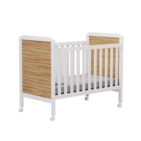 Berço Infantil Modelo Americano Cloe - Moveis Peroba Amendoa-branco
