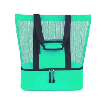 Bolsa Praia Com Compartimento Termico Piscina Campo Verde Claro
