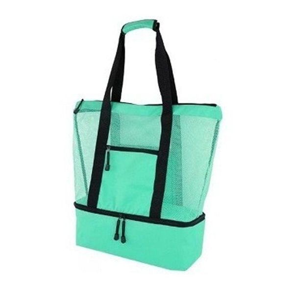 Bolsa Praia Com Compartimento Termico Piscina Campo Verde Claro