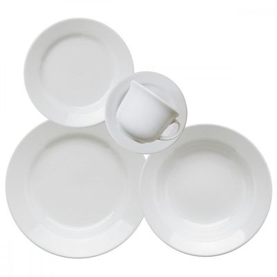 Aparelho de Jantar Donna 20 peças Cerâmica Biona Branco