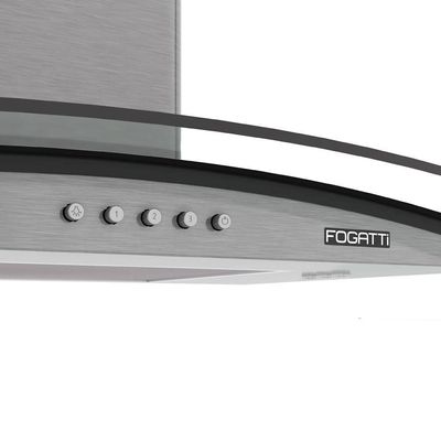 Coifa Fogatti De Parede Clean Vidro Curvo Kromanox 75cm Kromanox 220V