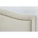 Cabeceira Queen Curva Luxo 160x60 Suede Off White - Tachas Prata