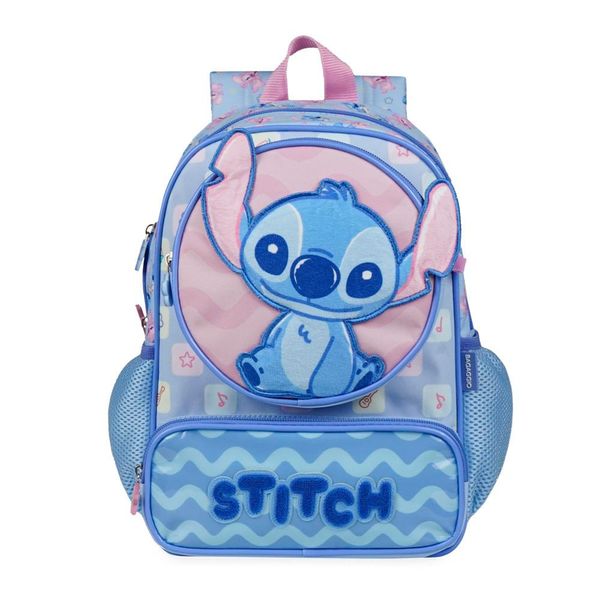 Mochila Escolar Feminina Infantil Stitch Baby Azul Claro U / Azul claro