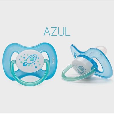 Chupeta Comfort Noturna Tamanho 2 Azul ou Rosa Buba Azul