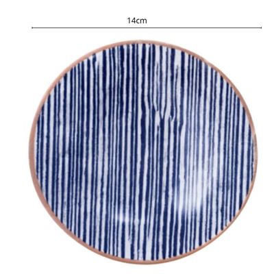 Xícara e Pires 200ml Porcelana Tramontina Cappuccino Café Chá Abstratta Decorada Azul 2 Peças