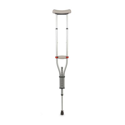 Muleta Axilar D7 Universal em Alumínio até 65 Kg (1 unidade) Dellamed Cinza