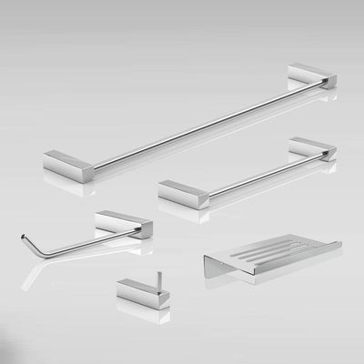 Kit Acessórios Para Banheiro Alto Brilho 5 Peças Grego Metal 2180tr