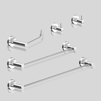 Kit De Acessórios Para Banheiro Alto Brilho 5 Peças Grego Metal 2070at