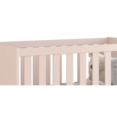 Berço Americano Classic New Rosa Fosco Com Madeira - Reller