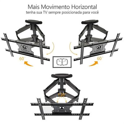 Suporte Para Tv 32 A 86 Braço Articulado De Parede Fa6 - Fitter Tech