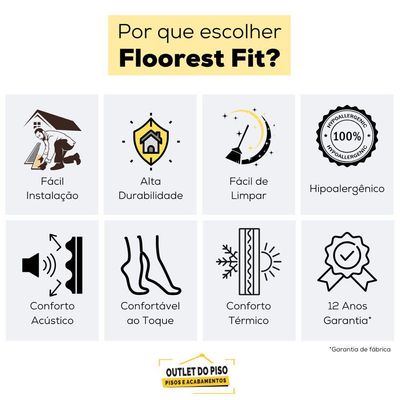 Piso Laminado Click Floorest Fit Andiroba 3001 - Hipoalergênico E Antibacteriano