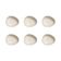 Conjunto de Cumbucas Oval Orgânico Latte 265ml 6 Peças Porto Brasil Off White