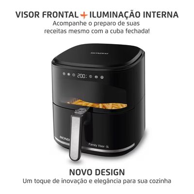 Fritadeira Air Fryer AF-50-DV Family Visor 5L 2000W Digital Touch Mondial Preto / 110V