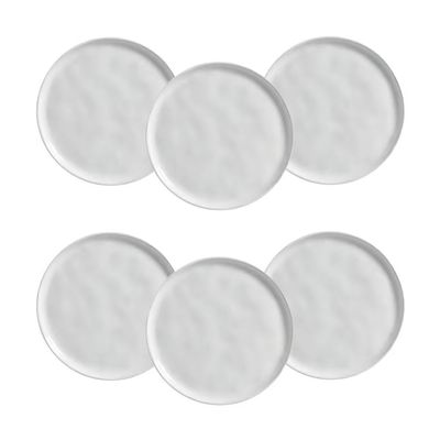 Conjunto de Pratos de Sobremesa Porto Brasil Bio New White 21,5cm - 6 Peças n/a