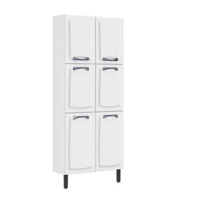 Paneleiro Itatiaia Em Aço Branco 6 Portas New Premium