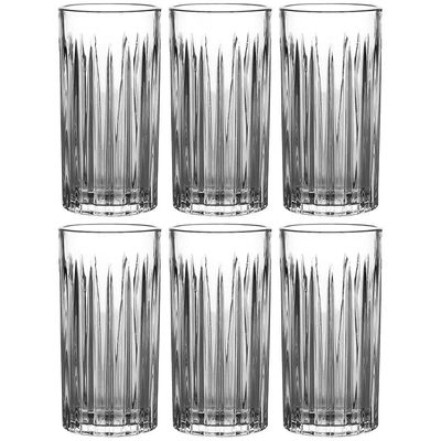 Conjunto de Copos Altos L`Hermitage Soho em Cristal 350 ml 6 Peças Transparente