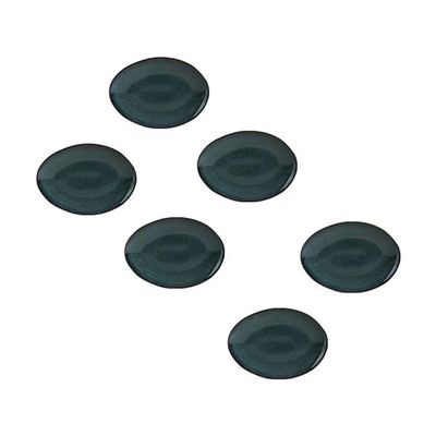 Conjunto de Pratos de Sobremesa Ovais Porto Brasil Orgânico Oceano 22,5cm - 6 peças Verde
