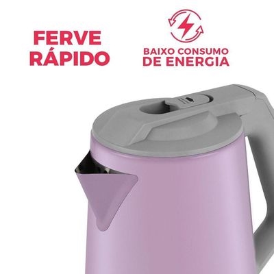 Chaleira Elétrica Rosa Britânia 1,9L Inox BCH12RS 220V