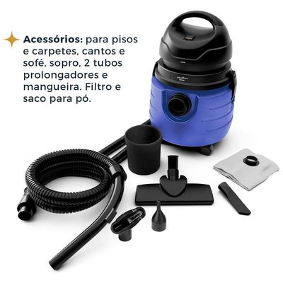 Aspirador De Pó E Água Britânia 19L Função Soprar BASE80 110V