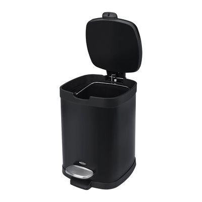Lixeira com Pedal e Balde Frame 6 Litros Preta Brinox Preto