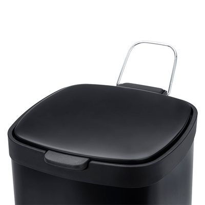 Lixeira com Pedal e Balde Frame 6 Litros Preta Brinox Preto