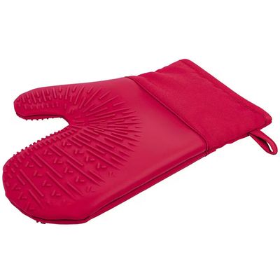 Luva de Silicone com Tecido Vermelha 26,5cm Euro Vermelho