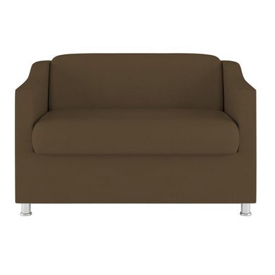 Namoradeira Elegante Sala, Quarto Suede Balaqui Decor marrom