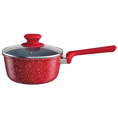 Panela Colorstone Antiaderente 5 Camadas Vermelha 2,2 L Euro Home Vermelho