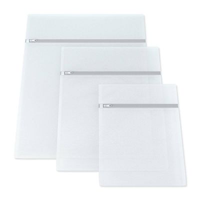 Conjunto de Bolsas para Lavar Roupas Delicadas 3 Peças FlashLimp Branco