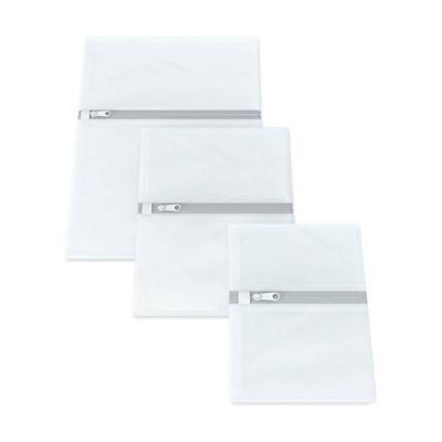 Conjunto de Bolsas para Lavar Roupas Delicadas 3 Peças FlashLimp Branco