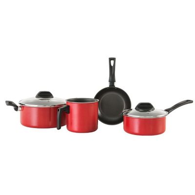 Conjunto de Panelas Garlic 4 Peças Brinox Vermelho
