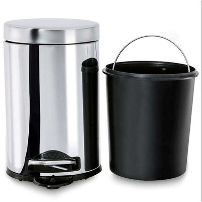 Lixeira com Pedal Decorline em Aço Inox 5 L Brinox Inox