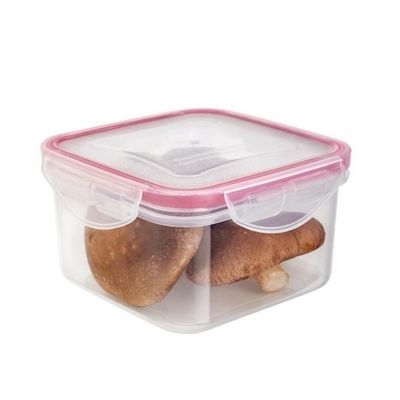 Conjunto de Potes Herméticos Quadrados Euro Home PLA3666-VM em Plástico 3 Peças Vermelho com Transparente