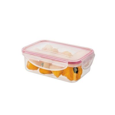 Conjunto de Potes Herméticos Retangulares Euro Home PLA3697-VM em Polipropileno 3 Peças Vermelho com Transparente
