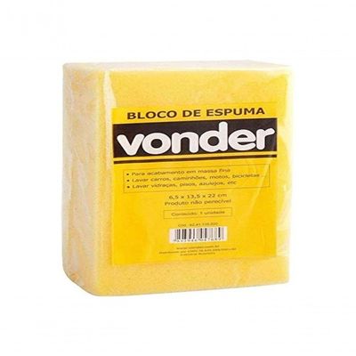 Bloco De Espuma Tamanho De 22,0 X 13,0 X 6 Cm Vonder