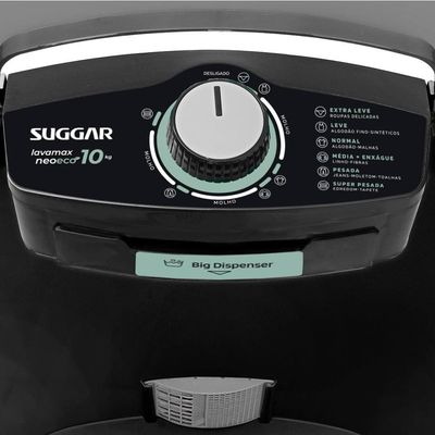 Lavadora Suggar Neo Eco 10kg 6 Programas de Lavagem 450W Preto Preto / 220V