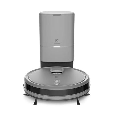 Aspirador Robô Electrolux Experience ERB80 Wi-Fi 150W Autonomia 1h40 Mapeamento Base Autolimpante Cinza / 220V