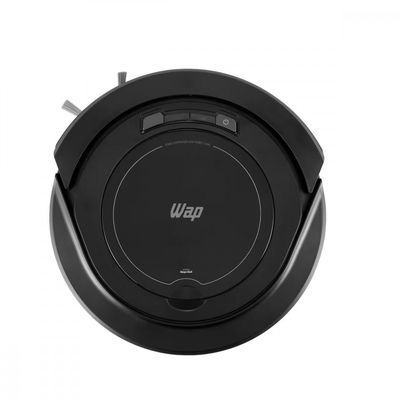 Aspirador Robô Wap Robot W90 Autonomia 1h20 Sensores Antiqueda e Anticolisão Bivolt Preto Preto