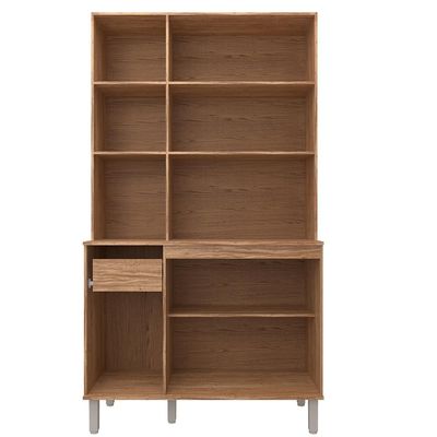 Cozinha Compacta Bartira Jaspe 107,5cm 6 Portas 3 Prateleiras Damasco e Branco Damasco com Branco